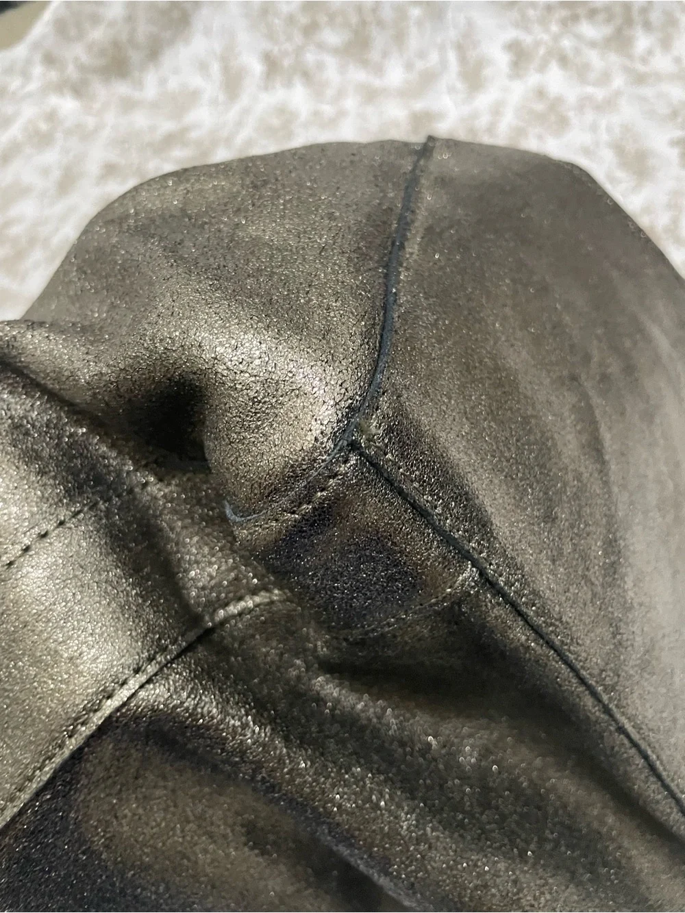 Metallic Bronze Hobo Tote Bag for Women